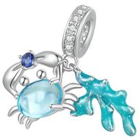 Charms Do Pandora Zawieszka Charms Srebro 925 Krab Trusky gray