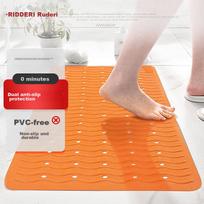 RIDDER German Imported TPE Bathroom Non-Slip Mat, Toilet Anti-Slip Floor Mat, Orange, 38*80cm