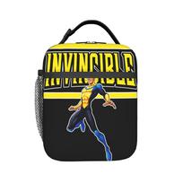 Invincible Cartoon Lunch Bag  Leisure Lunch Box Picnic Portable Thermal Lunch Bags For Men Waterproof Graphic Design Cooler Bag as picture black