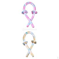 2x Women Styling Heatless Curling Rod Headband Wave Curls Curler/ white
