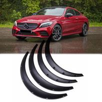 4 vnt Universalus ratų arkos sparnas, dangtelis, purvasaugiai, apsauginės lūpos nuo įbrėžimų juostelės, automobilių priedai, skirti BMW black