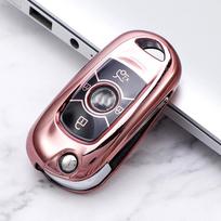 Naujas TPU automobilio raktų dėklas, dangtelis Opel Vauxhall Astra K Corsa E, Buick Verano ENCORE GX GL6 sulankstomiems raktams, korpuso priedai rožinė