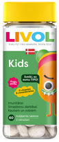 LIVOL Multi Kids kramtomosios tabletės su vaisių skoniu, 60 vnt.
