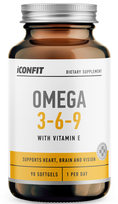ICONFIT Omega 3-6-9 minkštos kapsulės 90 vnt. maisto papildas