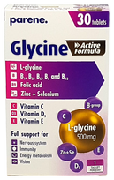 Glicino kompleksas PARENE Active Formula, 30 tablečių nervų sistemai stiprinti
