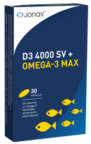 JONAX D3 4000 SV + Maksimali Omega-3, 30 kapsulių pakuotė