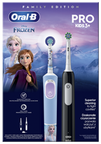 Oral-B Vitality PRO + Frozen Pro Kids 3+ vaikiškas elektrinis dantų šepetėlis, 2 vnt.
