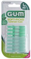 GUM Soft-Picks Comfort Flex Large mėtų skonio tarpdančių šepetėliai, 40 vnt.