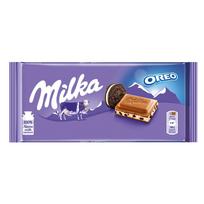 Pieninis šokoladas su OREO sausainių gabaliukais MILKA, 100 g