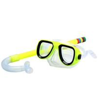 Kids Snorkel Set Kids Swimming Goggles Diving Mask for Children Eco-friendly Material Kids Diving Mask Protects Eyes Nose raudona