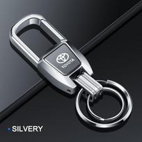 3D Metalinis automobilio raktų pakabukas Žiedas Automobilio raktų pakabukas Toyota Corolla Yaris Rav4 Camry Avensis Auris C-hr 86 Prius Corolla Aksesuarai OQ6 black