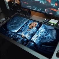 Erling Haaland Mouse Pad Large Gaming Table Cushion Non-slip Laptop Tablet Big Mousepad XXL Mat Mini PC Playmat With Lock edge_XIA 30cmx60cm(11.8x23.6inch) blue