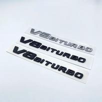 Raidinė emblema, skirta Mercedes Benz AMG V12BITURBO V8 BITURBO 4MATIC+ Car Styling Fender Logotipo lipdukas Chromas Juoda Raudona matte black gray