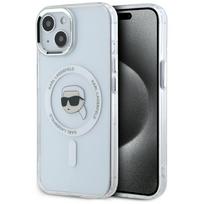 Karl Lagerfeld MagSafe dėklas iPhone 15 Plus – baltas