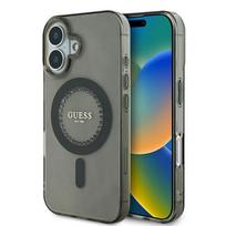 Guess IML Rhinestones MagSafe dėklas iPhone 16 Plus – juodas