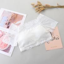 Liemenė su iškirpte, Seksualus šalis, Apsauginis vamzdelis, Universalus nėriniuotas įvyniojimas krūtinei balta