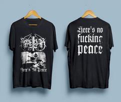 2 pusės Marduk Čia Nėra Ramybės Juodi Marškinėliai Visų dydžių S-5XL TA695 Unisex Marškinėliai L gray