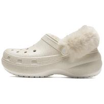 Crocs Cls Platform Lined Glitter Cg Clogs Women's White 211922-0WV 39-40