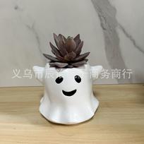 Ghost succulent flower pot is suitable for courtyard garden home balcony decoration is suitable for ghost festival courtyard gray
