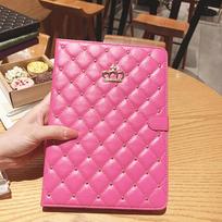 Funda Case for iPad 7th 8th 9th 10th Gen iPad Air4 Air5 iPad Pro11 Air11 A16 Lambskin Stand Smart Case iPad 9.7 Coque iPad 10th Generation rožinė raudona spalva