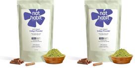 Nat Habit Organic Indigo Powder, Natural Hair Color for Black Hair, HUFA, Indigo Leaf Powder for Rich and Fast Post-Henna Coloring, Chemical Free ( blue
