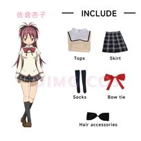 Kaname Madoka Akemi Homura Cosplay Kostiumas Mokyklinė Uniforma Puella Magi Madoka Magica Suaugusiųjų Anime Helovino Kostiumai Moterims Žaidimas XL gray