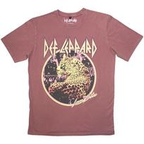 Def Leppard 'Love Bites' Kashmir Red Stone Wash T shirt - NEW OFFICIAL L gray