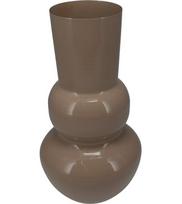 Moderni dekoratyvinė cinko vaza, ruda blizgi, 30 cm, gėlėms, 30x16 cm