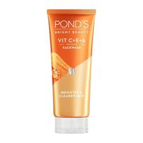 POND'S Bright Beauty Vitamin C E A Gel Face Wash 100ml For Glowing Skin Oil Control Instant Radiance Cleanser For All Skin Types beige