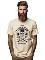 PrintBar Original Truck Driver Skull Beard t-shirt - Funny and Badass! Funny t-s S beige