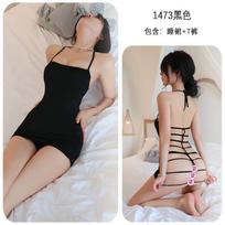 Erotic lingerie sexy secretary free uniform seduction bed passion pajamas women's nightgown 1473 one size fits all ( 40-62.5kg ) leopardo rašto spalva