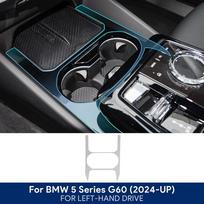 Rinkinys Interjero PPF Centrinės Konsolės Skaidri Apsauginė Plėvelė BMW 5 Serija I5 G60 2024 TPU Ekranui Automobilio Apsauga Nuo Įbrėžimų Atnaujinimas gear shift box film gray