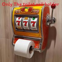 Slot Machine Toilet Paper Holder With Automatic Vending Mechanism For Bathroom Decor black
