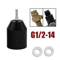 Reusable CO2 Refill Needle TR21-4 Thread G1/2-14 Thread Quick Inflation Connector Quick Connect Durable black