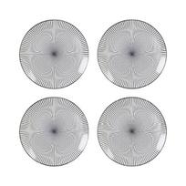 Rinkinys 4x NAVIA pietų lėkštė juoda 27 cm HOMLA