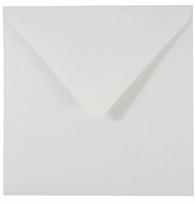 Dekoratyviniai vokai eco Materica, K4 15,3,x15,3, Gesso balti, 25 vnt.