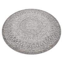 Kilimas sizalio virvelės LOFT 21207 Rozetė ratas BOHO dramblio kaulo/sidabras/taupe