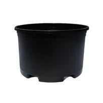 Juodas Plastikinis Vazonas Didelis Apvalus Augalų Vazonas Šiuolaikinė Sodo Dekoro Efektyvi Drenažo Sistema Lengvas Plastikinis Medžiaga 30cm black