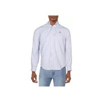 Polo Ralph Lauren Plaid Logo Embroidered Button-Down Long Sleeve Shirt Men shirts Blue 710900549-002 XS white
