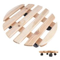 Creative Home apvalus vazono stovas | 80 kg talpa, skersmuo 35 cm | Lengvas transportas, mobilumas, nešiojamasis stovas | Medinis eksponavimo stovas