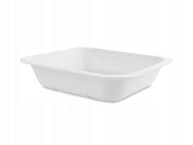 "Vegware" 650 ml 50 vnt. nendrinių salotų dėklų pietų indų, "Vegware" 650 ml 50 vnt. nendrinių salotų dėklų pietų indų