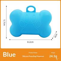 Easy Carry Bone Shape Dog Poop Bag Holder BPA Free Silicone Portable Pet Waste Bag Dispenser for Puppy Outdoor Walking A1