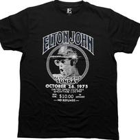 Men's Elton John In Concert T-shirt Medium Black M gray