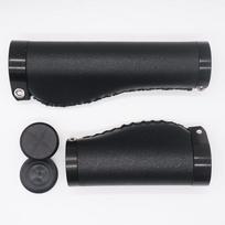 Bike Handle Grips 135/95mm Long/Short Grips Non-Slip PVC Microfiber Leather Ergonomic Hand-Sewn Casual Retro Double Lock-on Handlebar Lever (Black-B) 1 pair black