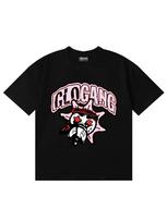 Oversized Cotton T-Shirt GLO GANG Glo Gang Graphic S white