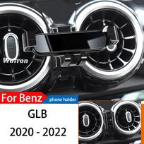 Car Phone Holder For Mercedes Benz GLB X247 -2022 GPS Special Gravity Navigation Mobile Bracket 360 Degree Rotating For GLB 20-22hG3 gray