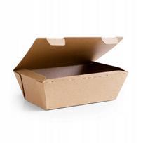 Vienkartinės terminės kartoninės pietų dėžutės eko 19,5x13x6cm 50vnt., Vienkartinės terminės kartoninės pietų dėžutės eko 19,5x13x6cm 50vnt.