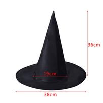 Helovino raganos kepurės suaugusiems, juodos raganos kepurės, kaukių vedlio kostiumai, viršutiniai smailios kepuraitės Cosplay rekvizitai Vakarėlio dekoravimas black