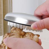 Multipurpose Fruits Vegetables Cleaning Brush Fingers Protection Carrot Potato Cleaner Kitchen Cleaning Supplies Small Brush gray
