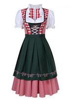 Oktoberfest Etninio Stiliaus Alaus Mergaitės Kostiumas Suknelė Rinkinys Double Extra Large džinsinio mėlyna spalva